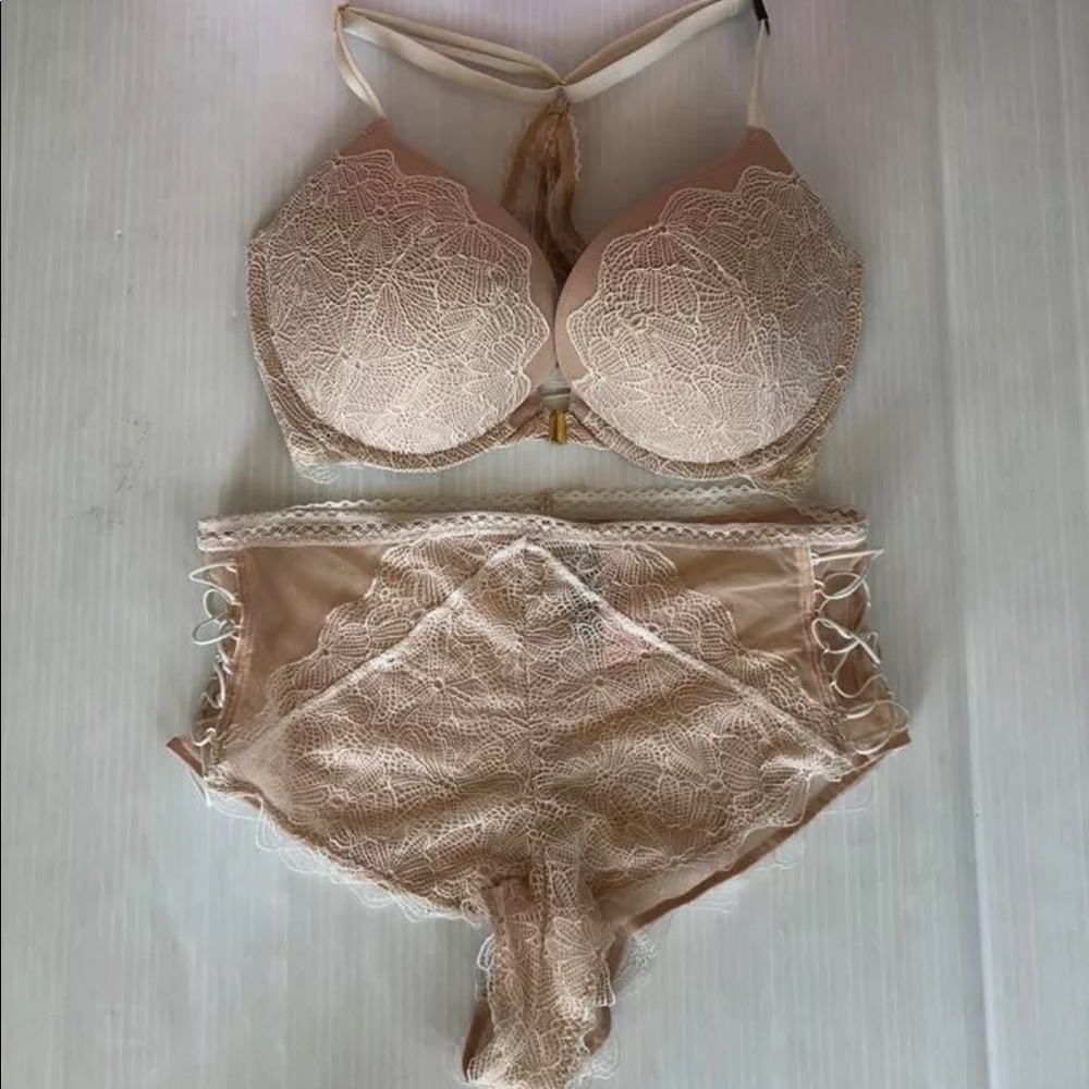 VS Very Sexy Racerback Pushup Bra High Waist Panty